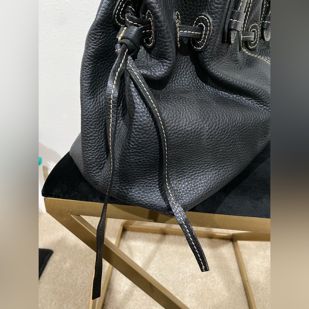 Dooney & Bourke Large Leather Drawstring Tote - Picture 5 of 15